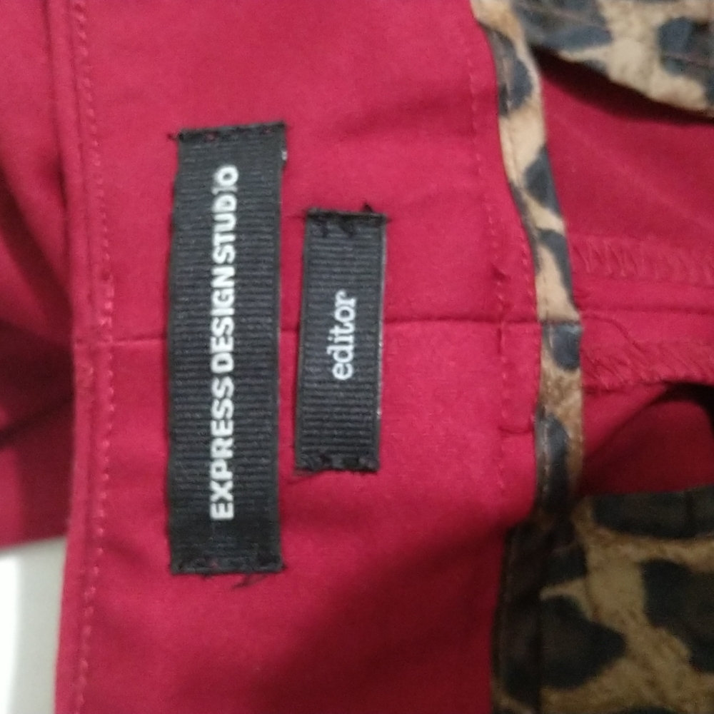 Express Design Studio slacks red - Picture 4 of 5